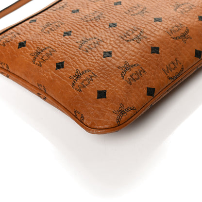 MCM Visetos Liz Shopper Tote Pouch Cognac 11 of 12