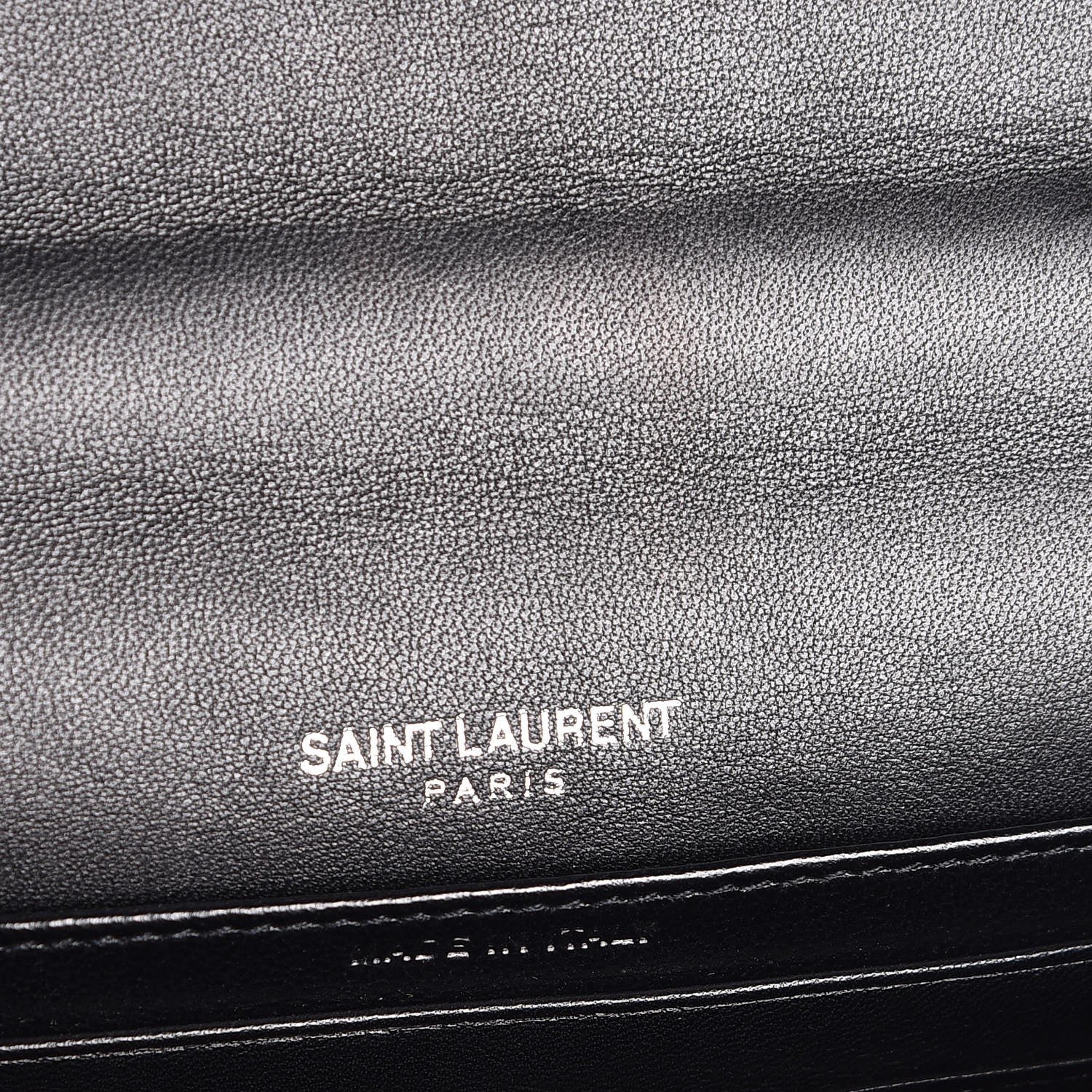 Saint Laurent Metallic Snakeskin Monogram Toy Kate Strap Wallet Cherry 6 of 6