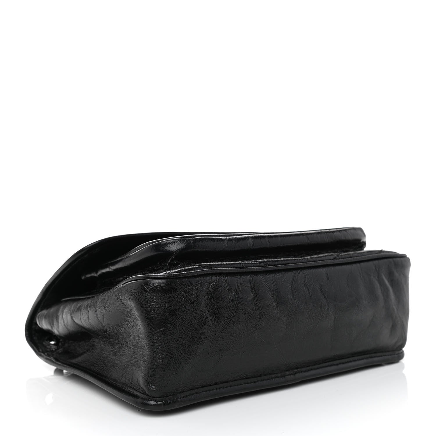 Saint Laurent Crinkled Calfskin Matelasse Monogram Medium Niki Chain Satchel Black 4 of 9