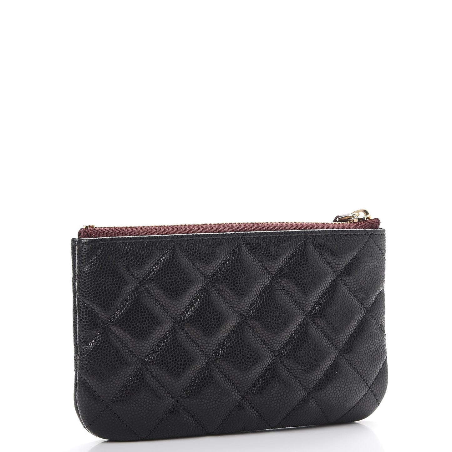 Caviar Quilted Small Cosmetic Case Black