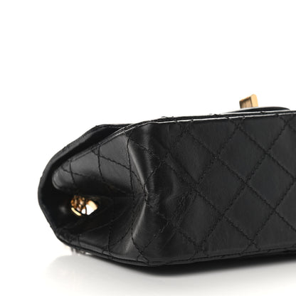 Chanel Aged Calfskin Quilted 2.55 Reissue Mini Flap Black 8 of 10