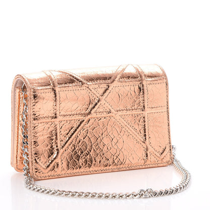 Christian Dior Ceramic Effect Deerskin Baby Diorama Flap Bag Gold 3 of 7