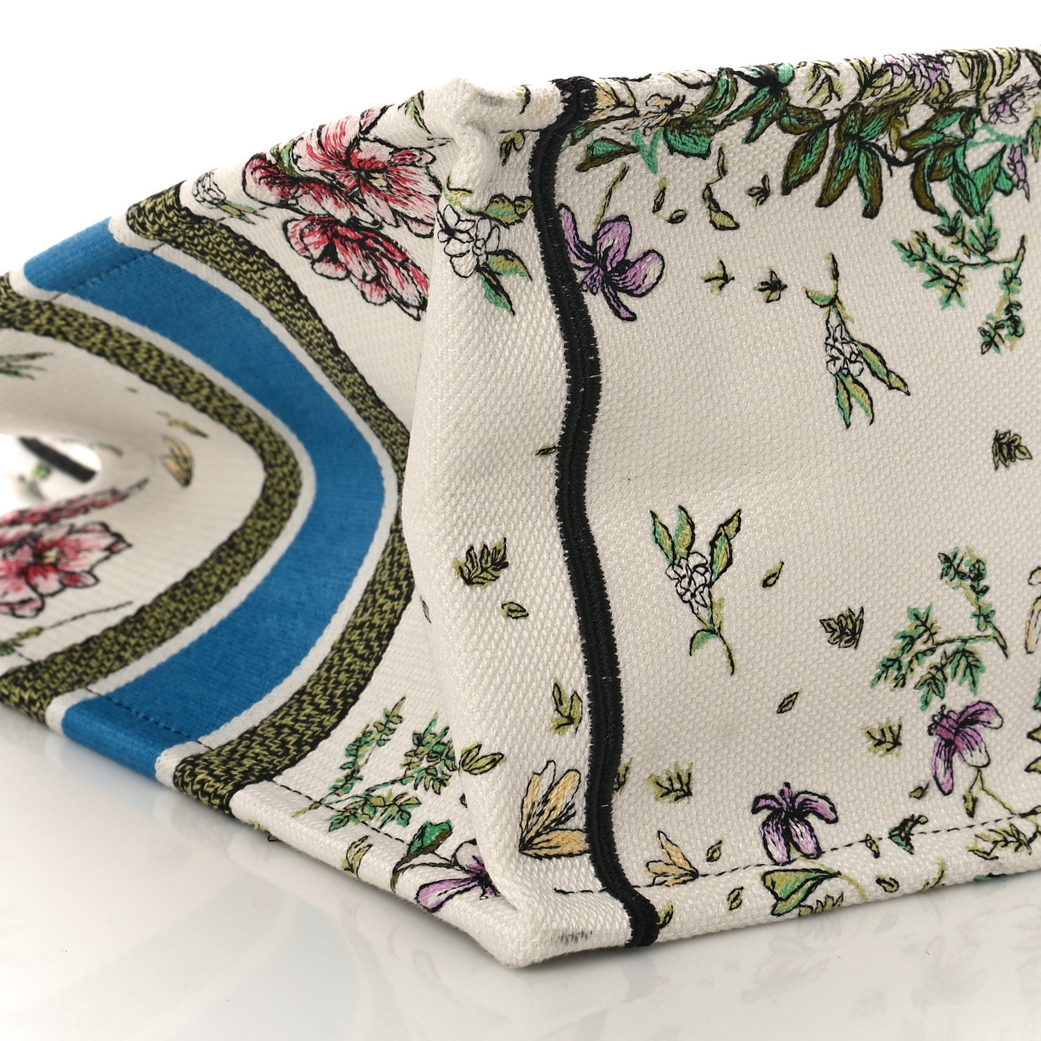 Christian Dior Canvas Embroidered Medium D-Constellation Book Tote Latte Multicolor 8 of 10