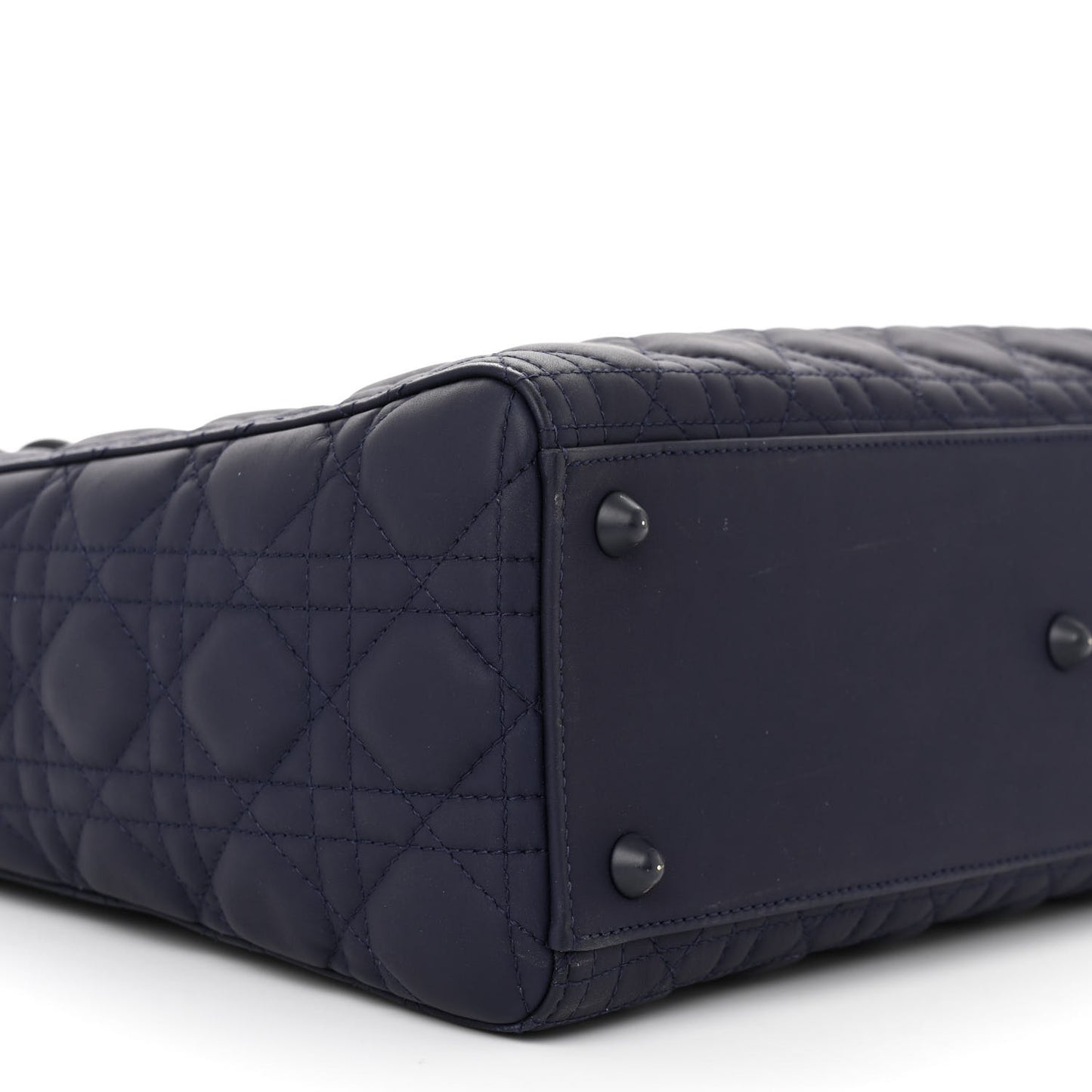 Ultra Matte Calfskin Cannage Large Lady Dior Purple