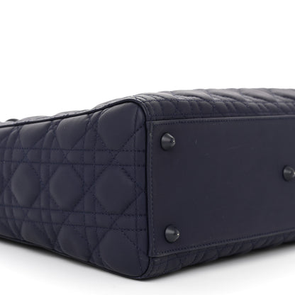 Christian Dior Ultra Matte Calfskin Cannage Large Lady Dior Purple 9 of 10