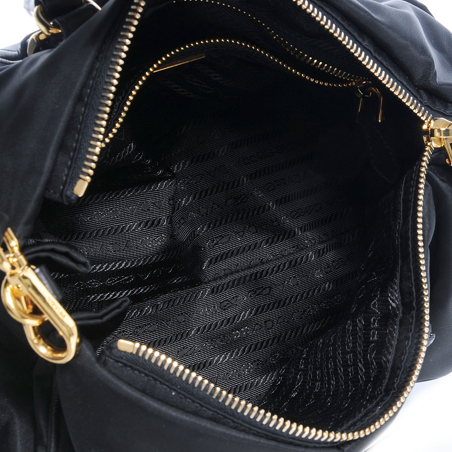 Tessuto Nylon Shopping Satchel Black