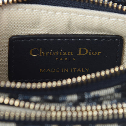 Christian Dior Oblique Saddle Pouch With Strap Navy Blue 8 of 10