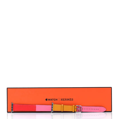 Hermes Swift 40mm Apple Watch Double Tour Band Ambre Capucine Rose Azalee 5 of 5