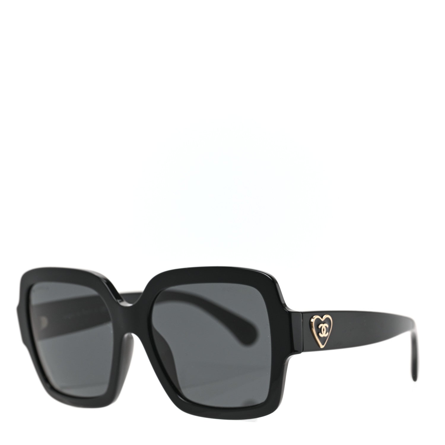 Chanel Acetate Square Heart Sunglasses 5479-A Black 1 of 6
