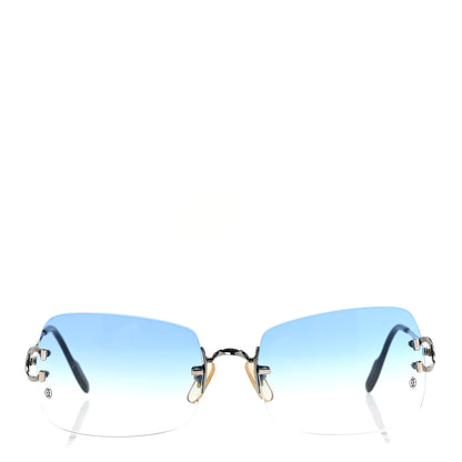 Cartier Metal Rimless Gradient Sunglasses Silver 2 of 7