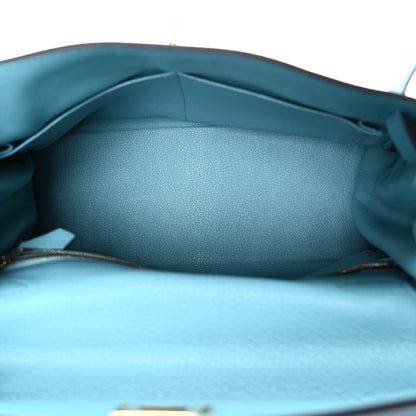 Hermes Togo Kelly Retourne 28 Bleu Atoll 10 of 21