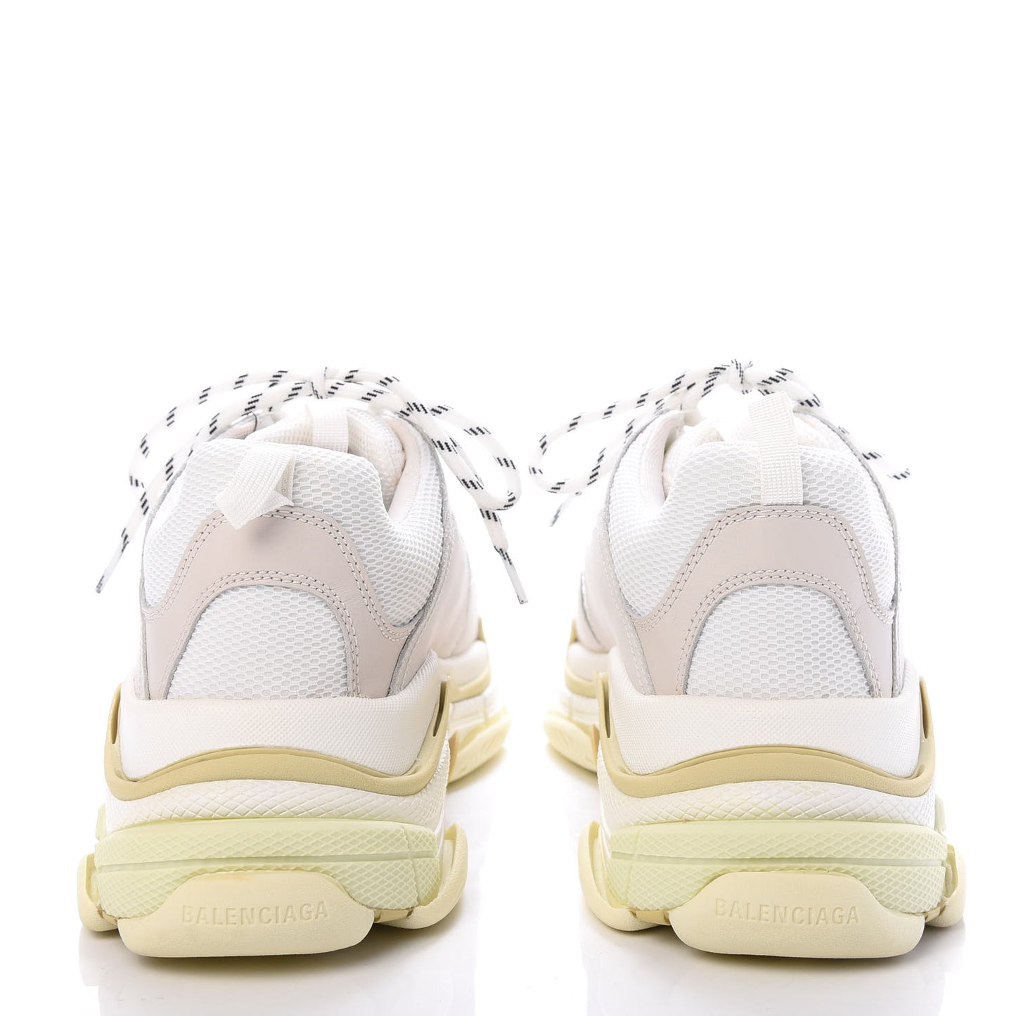 Fabric Mesh Mens Triple S Sneakers 46 White