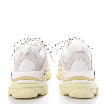 Balenciaga Fabric Mesh Mens Triple S Sneakers 46 White 6 of 9