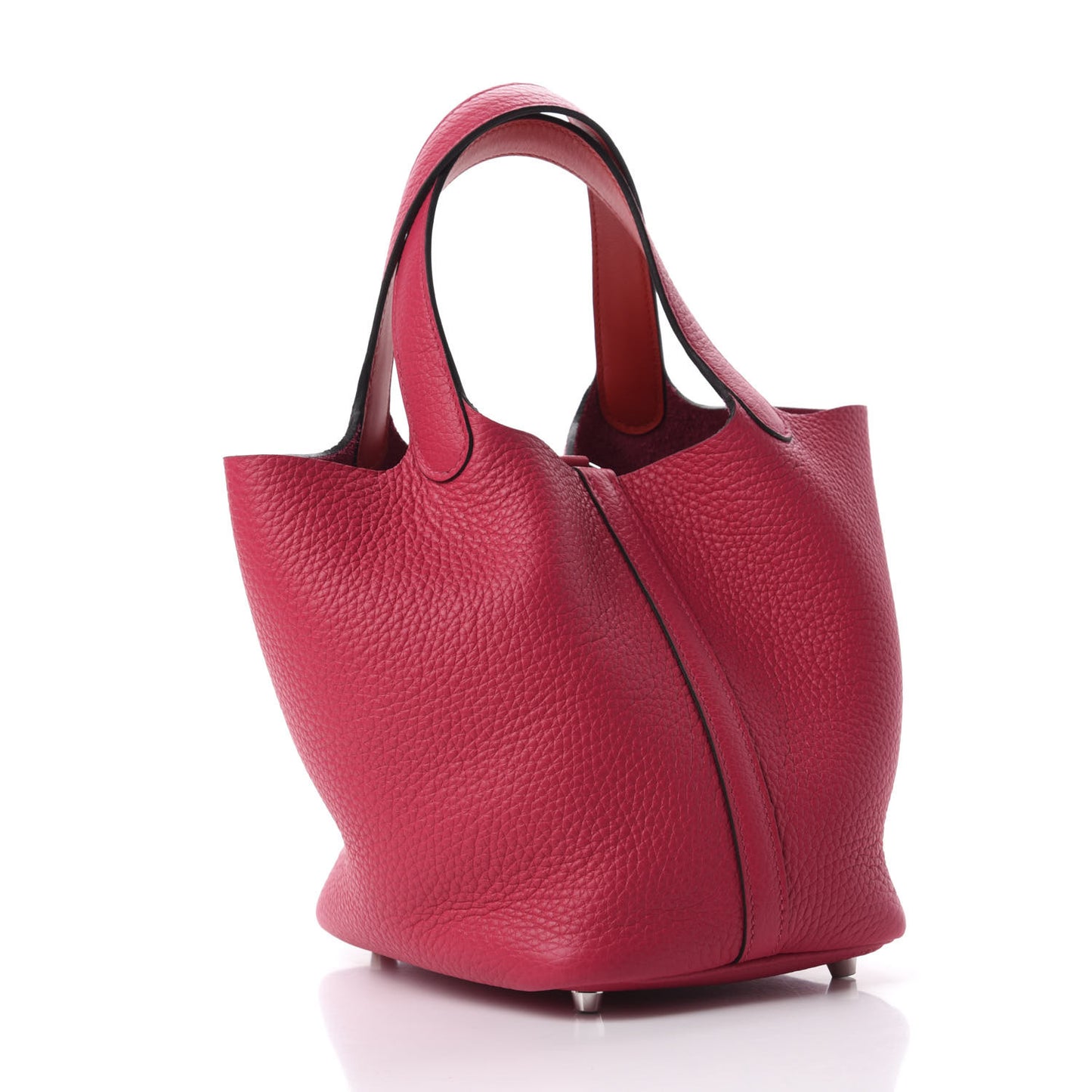 Taurillon Clemence Verso Picotin Lock 18 PM Rose Mexico Rouge De Coeur