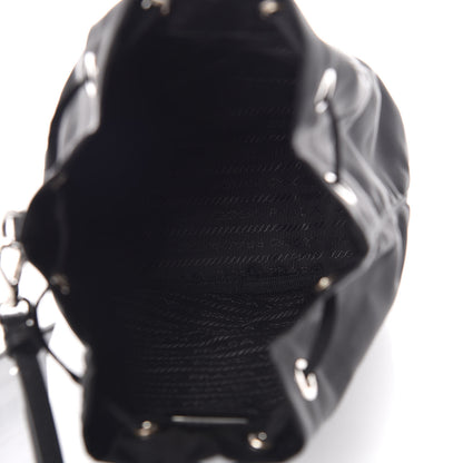 Prada Saffiano Tessuto Nylon Vela Bucket Wristlet Black 5 of 10