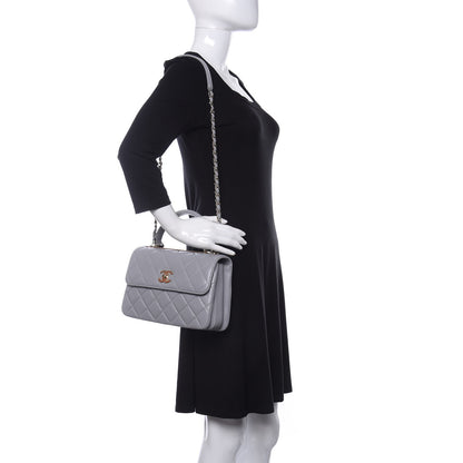 Chanel Lambskin Quilted Small Trendy CC Dual Handle Flap Bag Grey 2 of 10