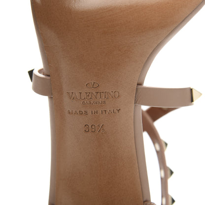 Valentino Garavani Calfskin Rockstud Ankle Wrap Sandals 39.5 Skin Sorbet 8 of 10