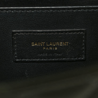 Saint Laurent Grain De Poudre Textured Mixed Matelasse Triquilt Medium Monogram Satchel Light Sage 6 of 9