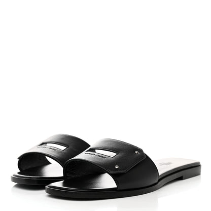 Hermes Calfskin View Sandals 37.5 Black 3 of 9