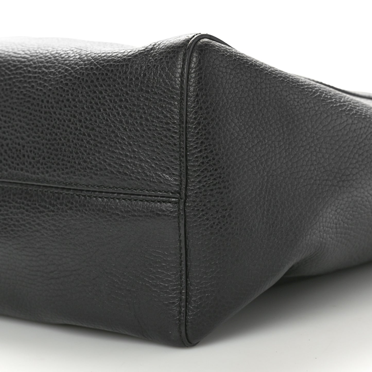 Pebbled Calfskin Medium Swing Tote Black