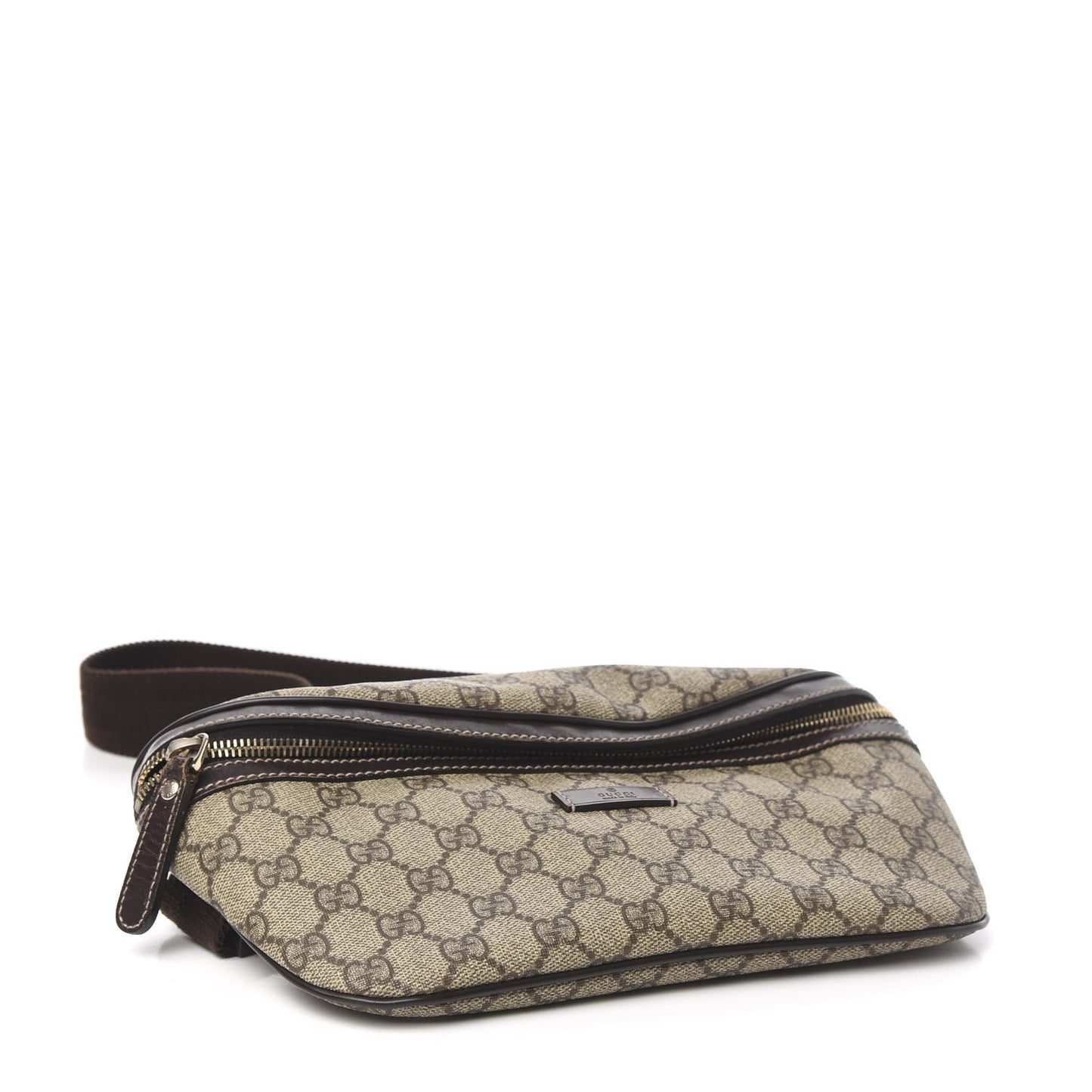 GG Supreme Monogram Belt Bag Dark Brown