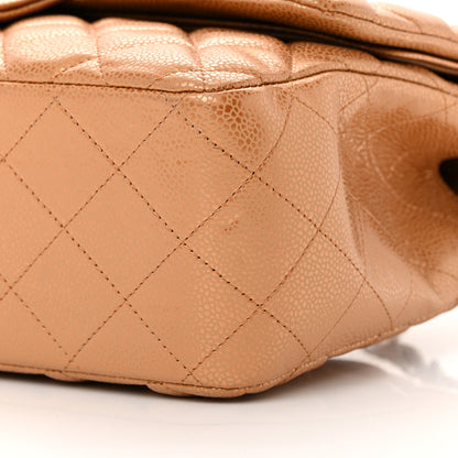 Chanel Metallic Caviar Quilted Jumbo Double Flap Copper 11 of 15
