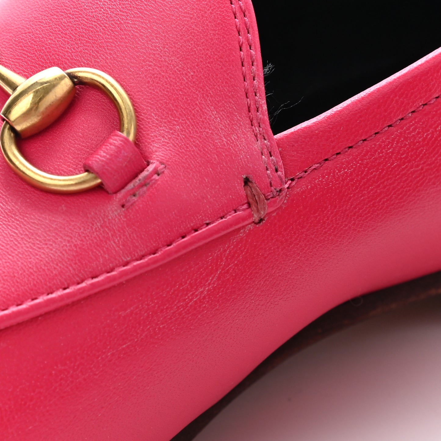 Lambskin Womens Brixton Horsebit Loafers 35.5 Hot Pink