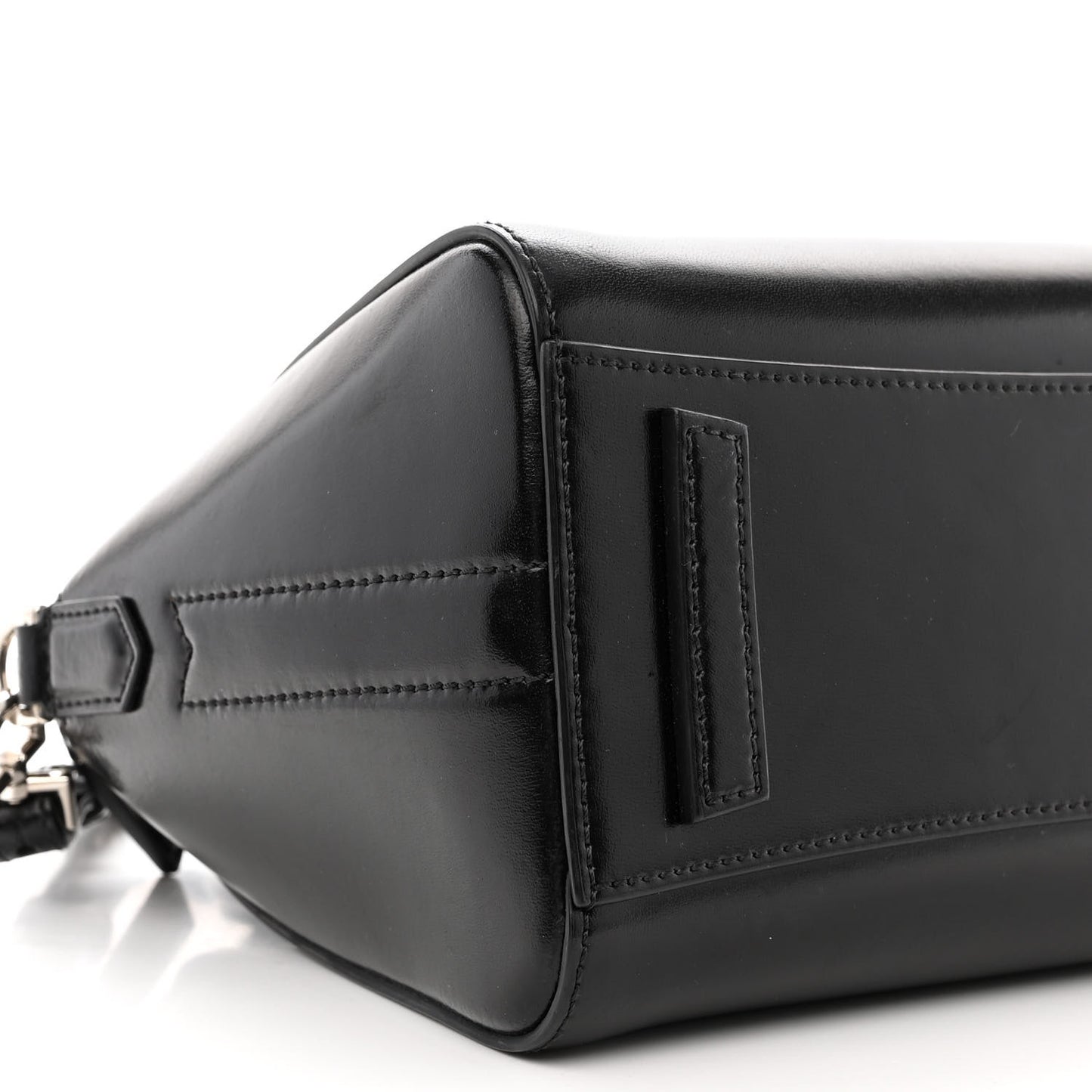 Shiny Lord Calfskin Mini Antigona Black