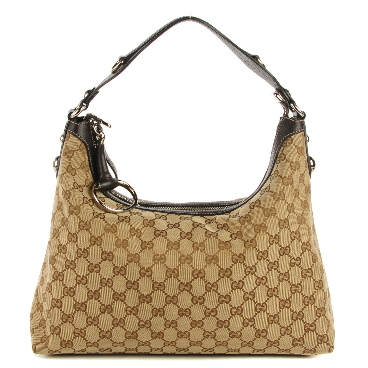 Monogram Medium Icon Bit Hobo Dark Brown