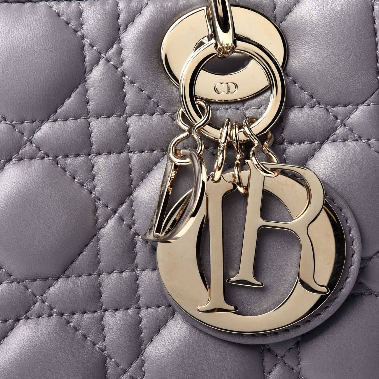 Lambskin Cannage Small My ABCDior Lady Dior Grey