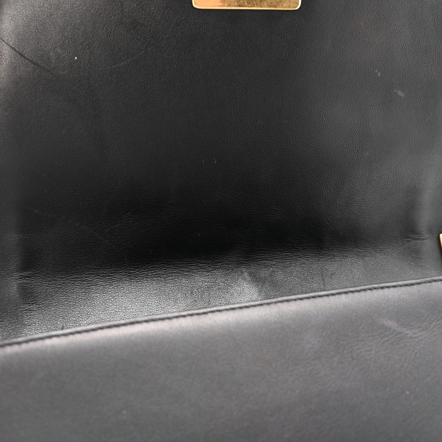 Calfskin Quilted Medium Boy Flap Black