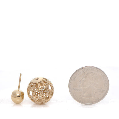Christian Dior Cannage Mise En Dior Tribal Earrings Gold 2 of 5