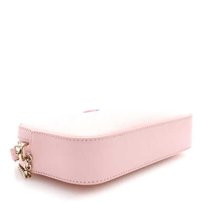 Gucci Dollar Calfskin Enamel Super Mini GG Marmont Chain Shoulder Bag  Light Pink Blue 4 of 9