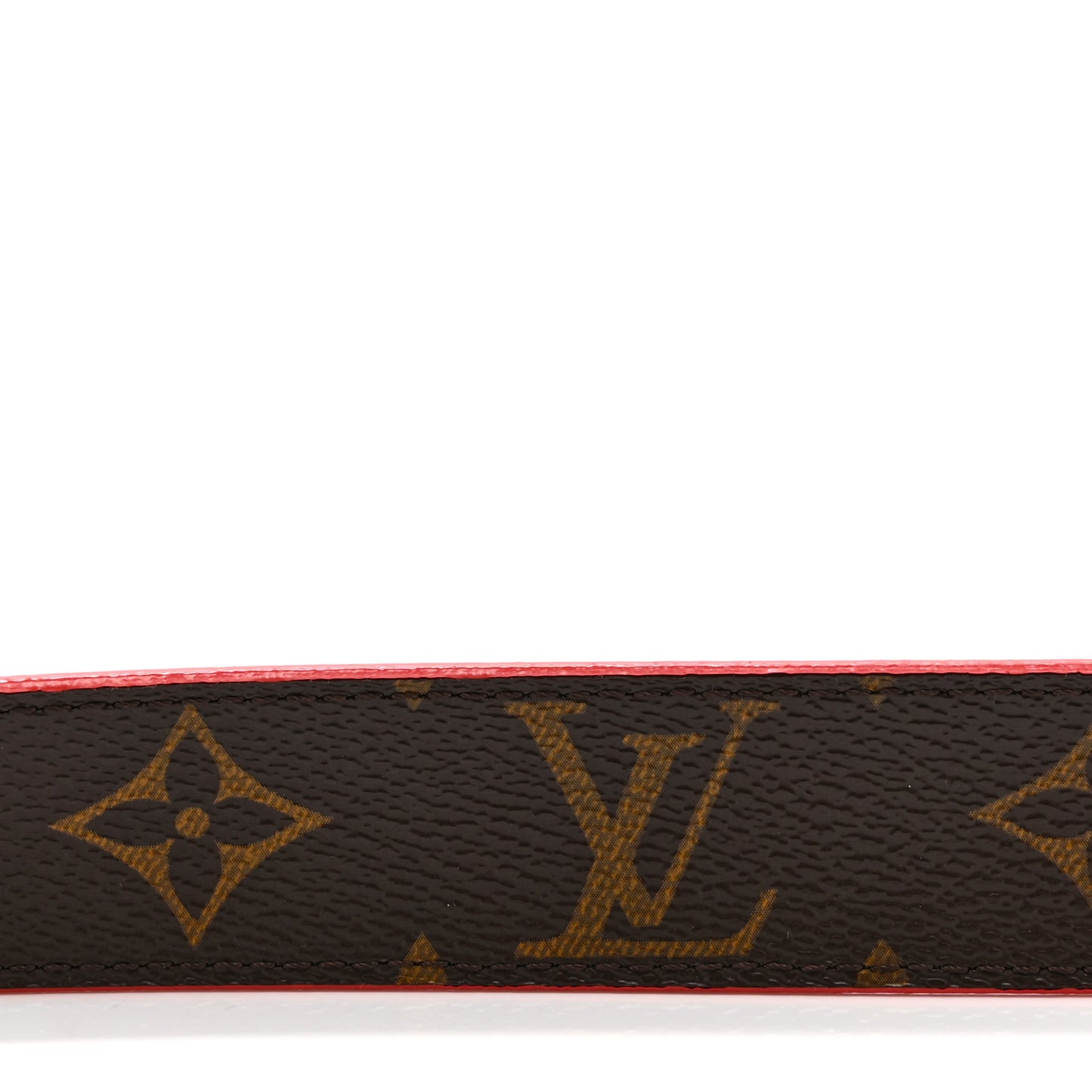 Calfskin Monogram 30mm LV Initiales Reversible Belt 75 30 Coquelicot