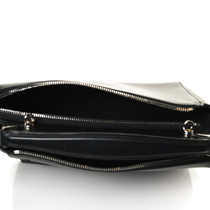 Fendi Vitello Baltico Dolce DotCom Satchel Black Blue Royal 7 of 9