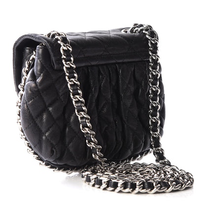 Chanel Washed Lambskin Mini Chain Around Messenger Black 2 of 10