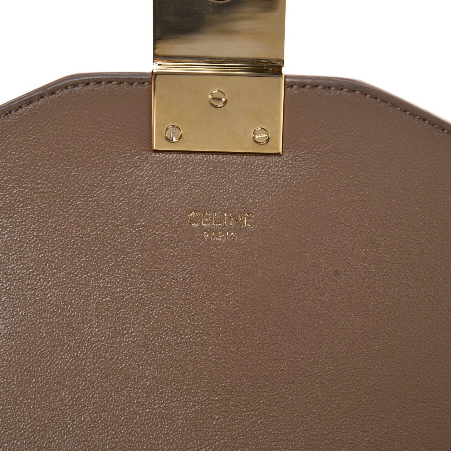 Shiny Calfskin Medium C Bag Light Camel