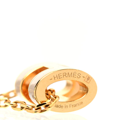Hermes Lacquered Gold Mini Pop H Pendant Necklace Marron Glace 5 of 7