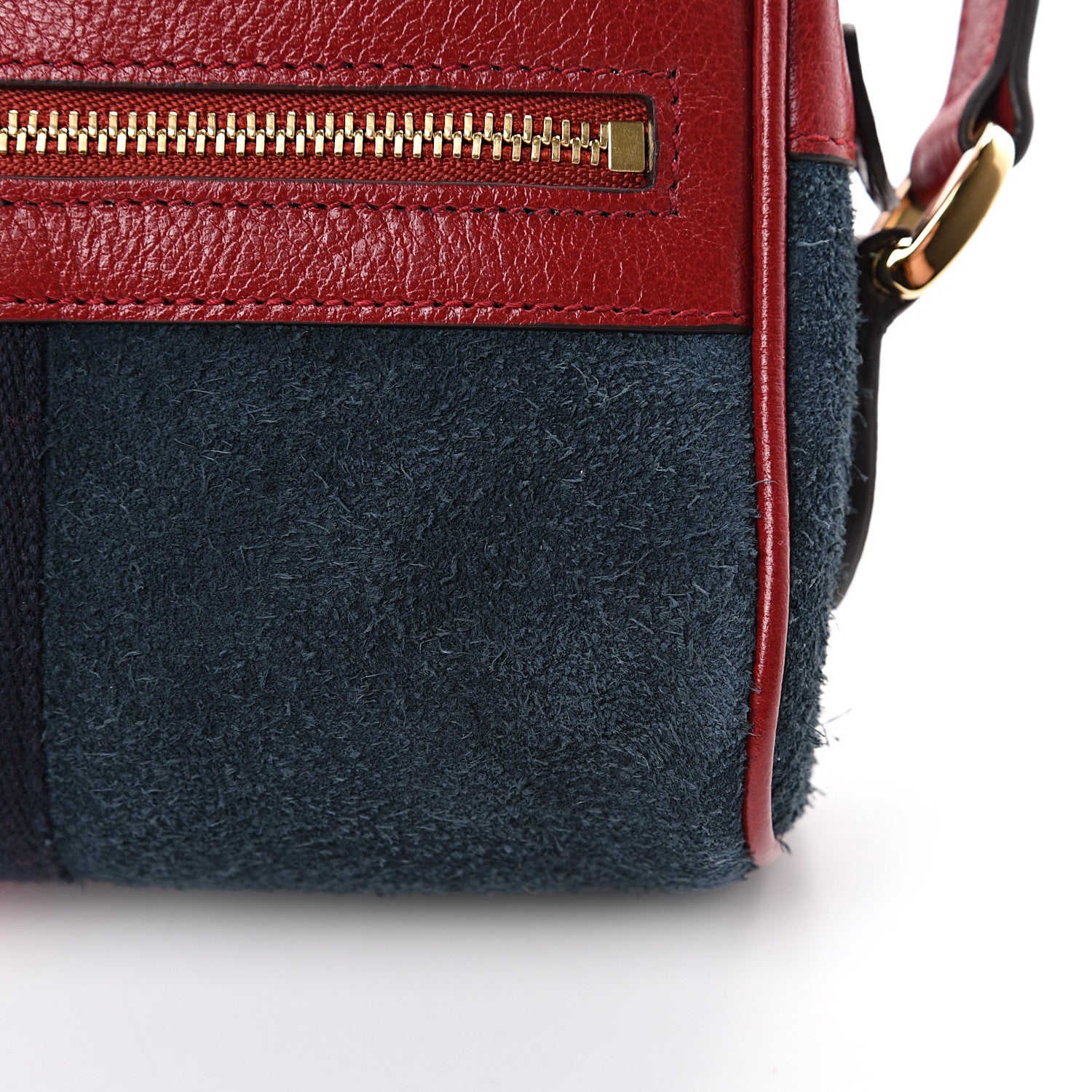 Gucci Suede Calfskin Web Mini Ophidia Shoulder Bag New Blue Romantic Cherry 10 of 13