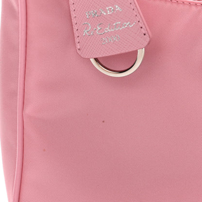 Prada Tessuto Nylon Saffiano Mini Re-Edition 2000 Bag Rosa 11 of 12