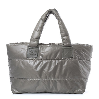 Chanel Nylon Quilted Medium Coco Cocoon Reversible Tote Grey 1 of 16