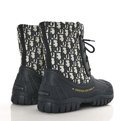 Christian Dior Oblique Nylon D-Venture Boots 39 Deep Blue 4 of 7
