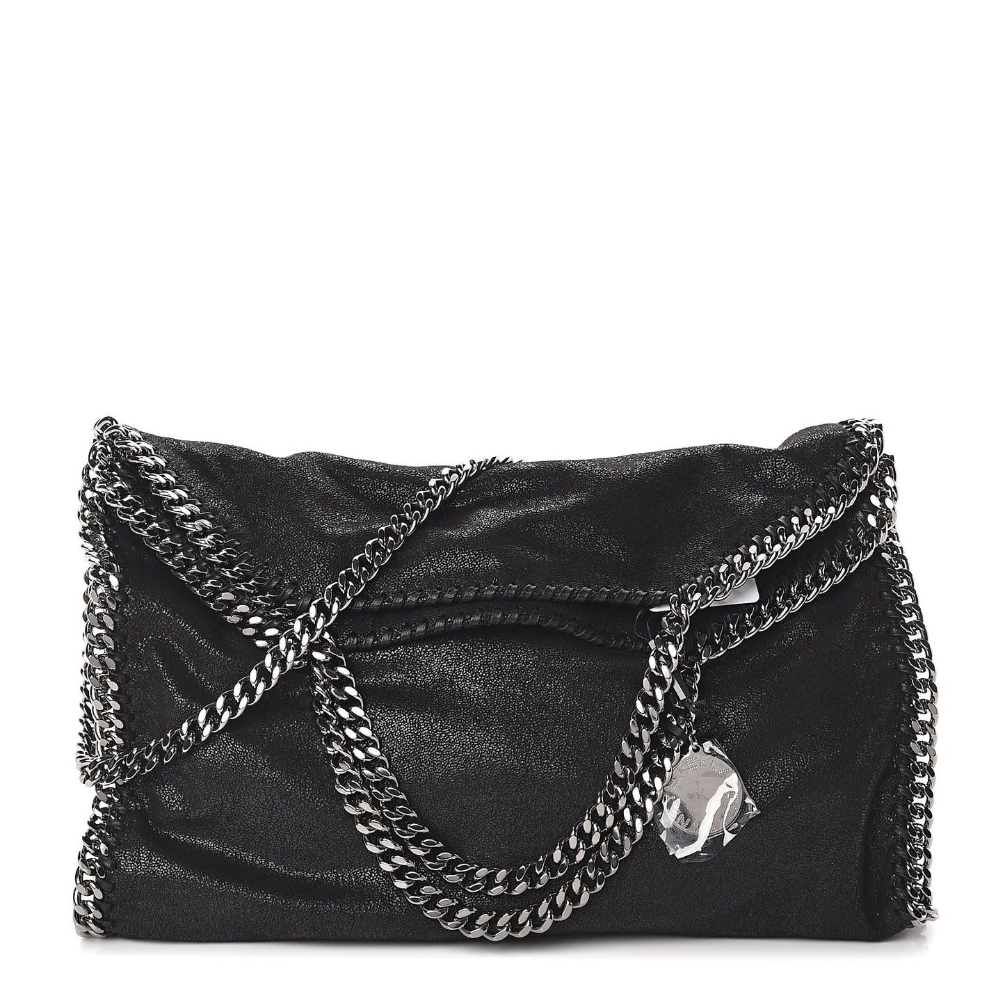 Shaggy Deer Falabella Fold Over Tote Black