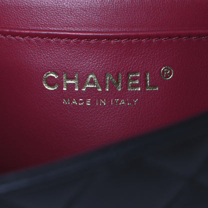 Chanel Lambskin Quilted Mini Rectangular Sweet Camellia Flap  Black 6 of 11