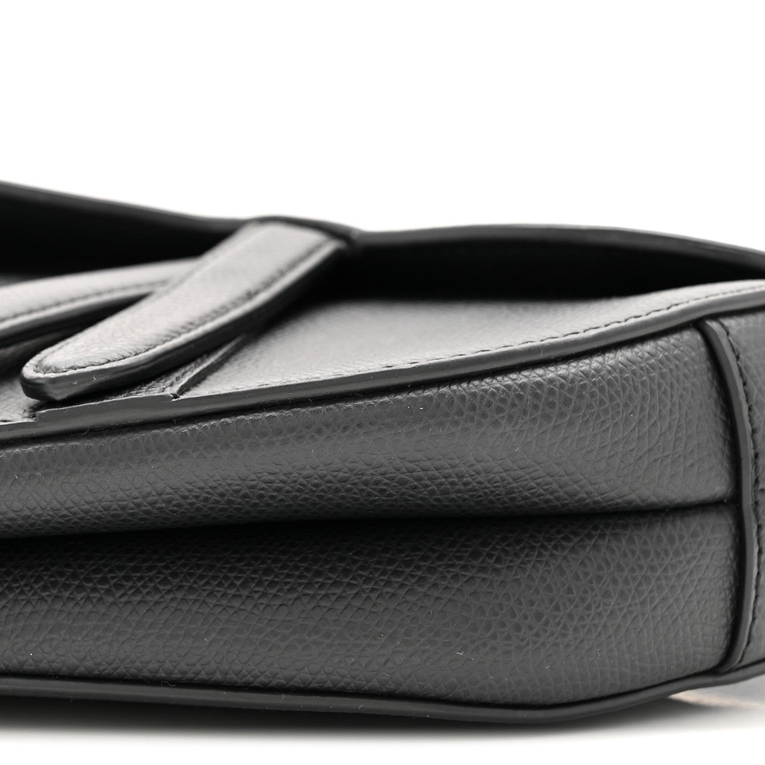 Christian Dior Grained Calfskin Mini Saddle Bag Black 10 of 11