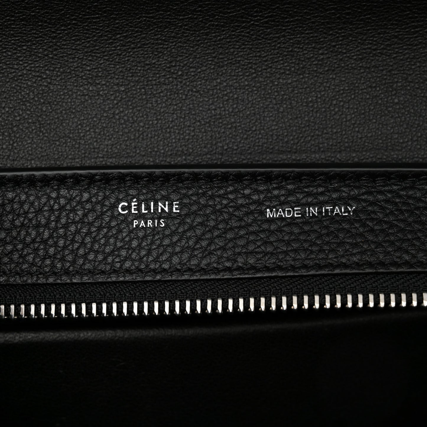 Drummed Calfskin Suede Small Trapeze Black