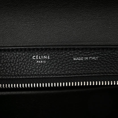 Celine Drummed Calfskin Suede Small Trapeze Black 6 of 11