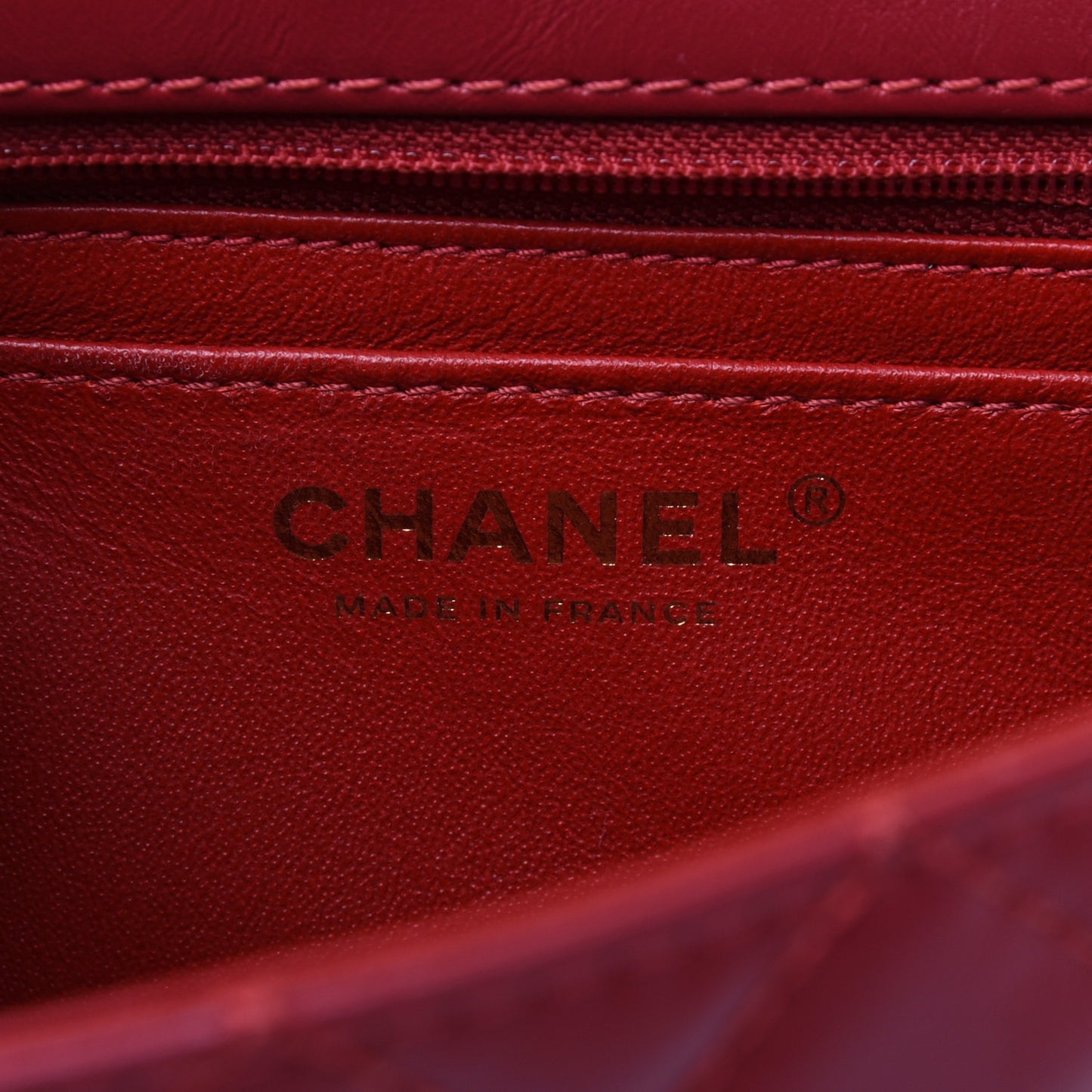 Aged Calfskin Quilted 2.55 Reissue Mini Flap Red