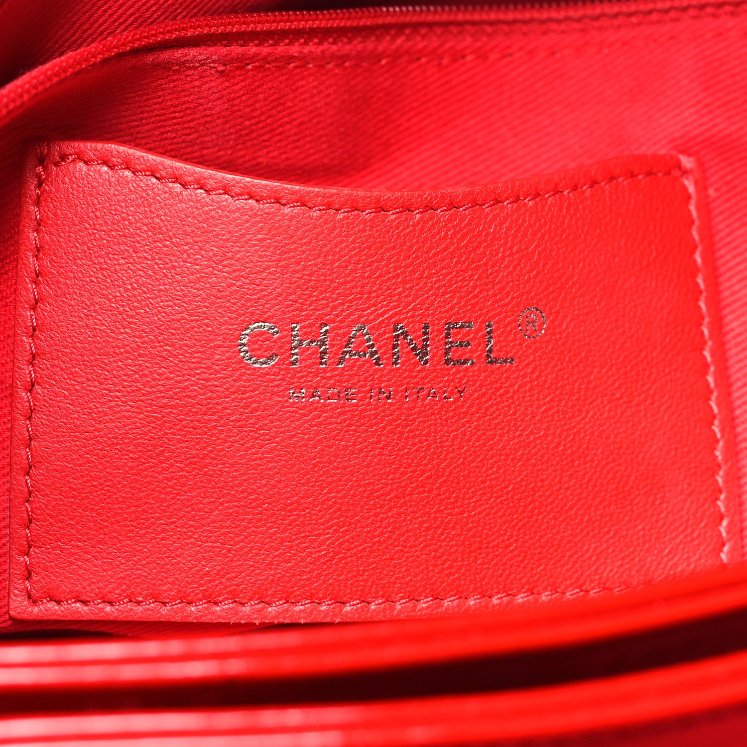 Chanel Patent Quilted Large Just Mademoiselle Bowling Bag Red 6 of 13