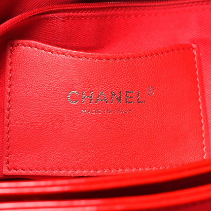 Chanel Patent Quilted Large Just Mademoiselle Bowling Bag Red 6 of 13